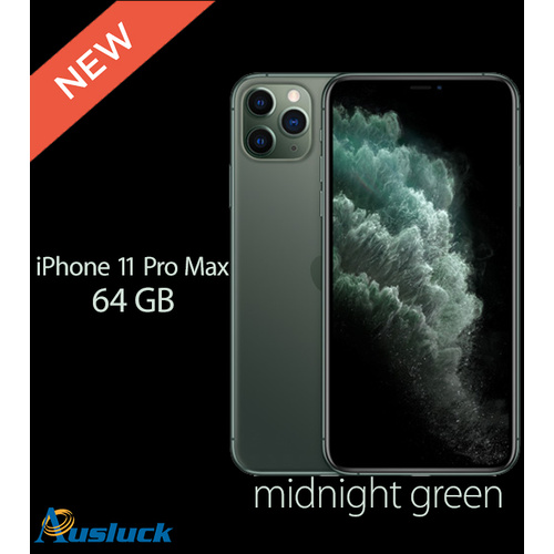 APPLE iPHONE 11 PRO MAX 64GB MIDNIGHT GREEN UNLOCKED MWHH2X/A  A2218  "AUSLUCK"