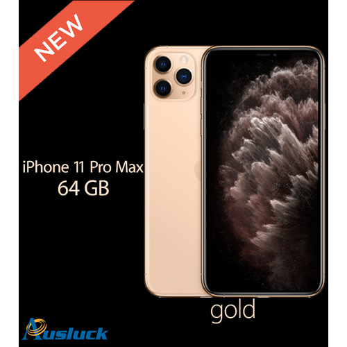 APPLE iPHONE 11 PRO MAX 64GB GOLD UNLOCKED MWHG2X/A  A2218  "AUSLUCK"
